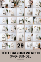 29 Tote Bag ontwerpen - SVG-bundel