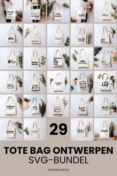 29 Tote Bag ontwerpen - SVG-bundel