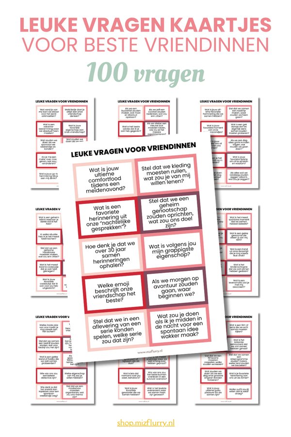 vragen kaartjes voor beste vriendinnen