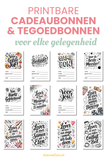 Printbare cadeaubonnen & tegoedbonnen – 12 ontwerpen