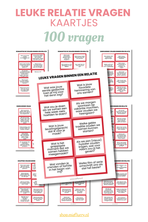 relatie vragen kaartjes 100 vragen