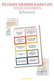 Leuke vragenkaartjes voor gezinnen – februari