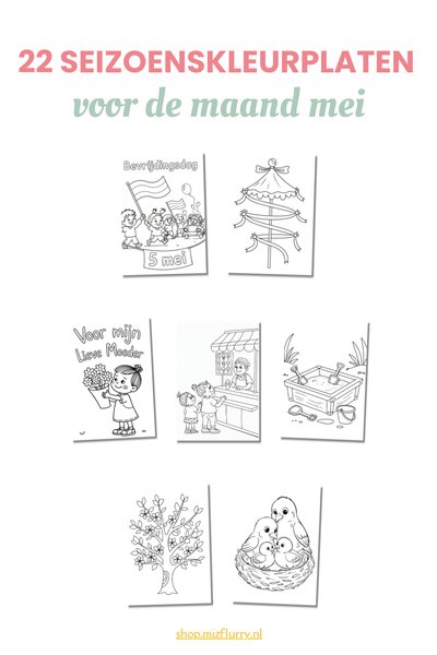 Seizoenskleurplaten - mei