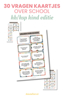 30 printbare vragenkaartjes over school - hb/hsp kind editie