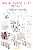Winteractiviteitenpakket (printbare bundel met sneeuwvlok knutsels, kleurplaten en meer)