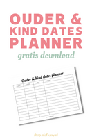 Ouder en kind dates planner